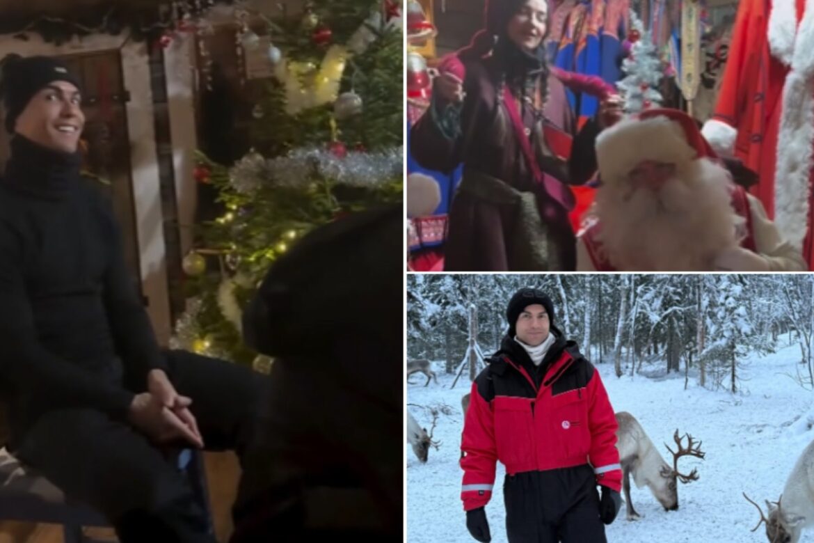 Cristiano spends Christmas in Lapland: -8Â°C, meeting Santa Claus…