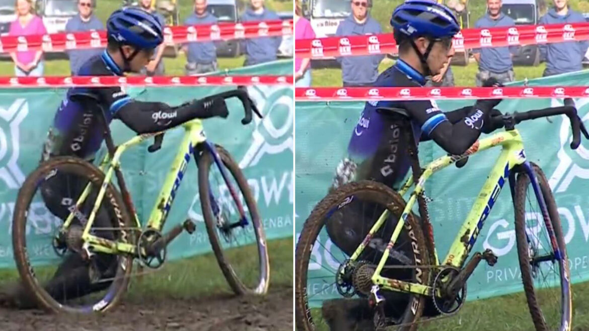 Watch as cycling star pops his dislocated shoulder back into place mid-race by using his SADDLE and then continues